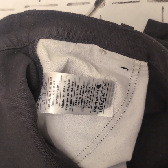 Carhartt B136 Men's Loose Fit Washed Duck Double-Front Utility Work Pant 40x34 - Picture 3 of 5